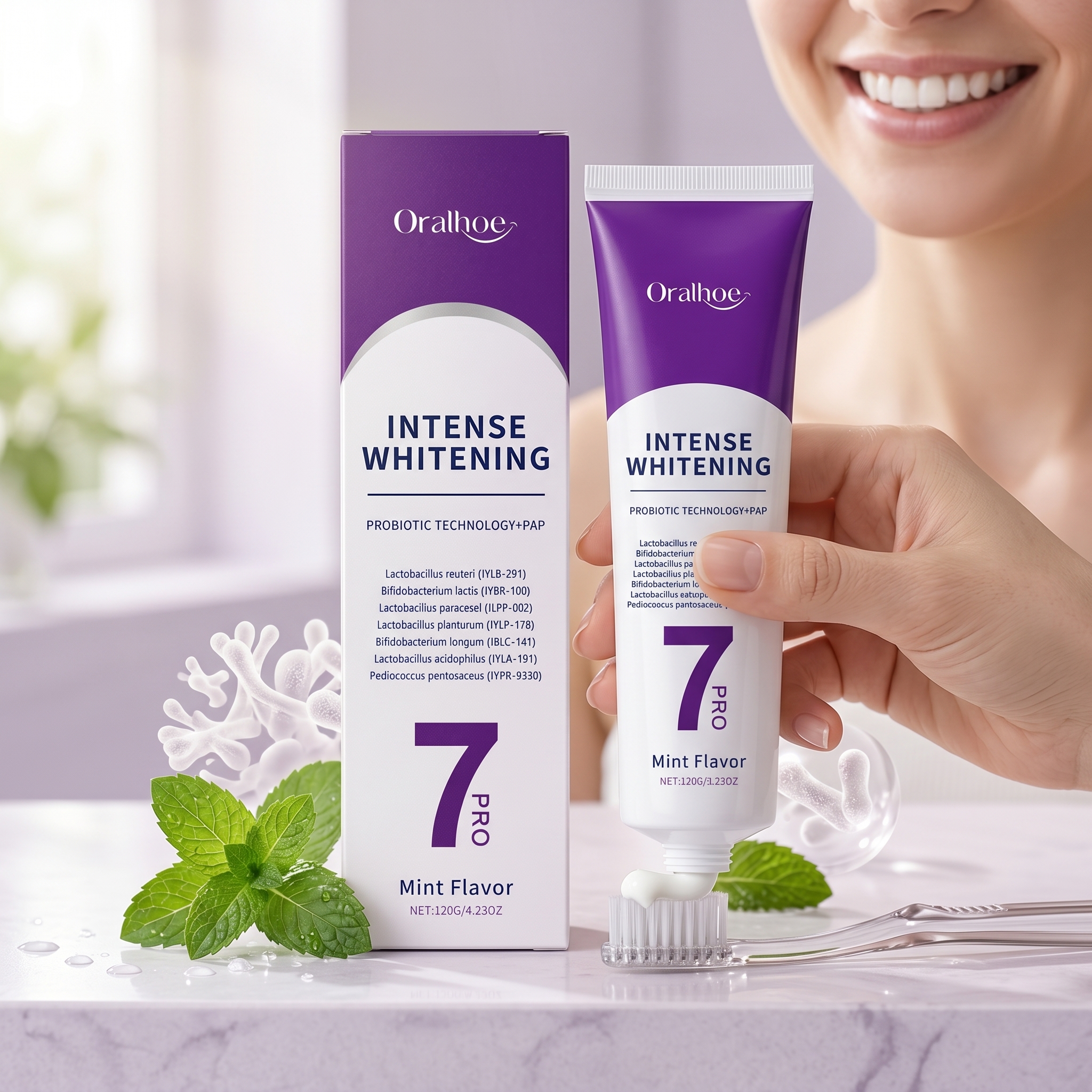 Teeth Whitening Toothpaste - ORALHOE Whitening Toothpaste Cleaning Plaque Reduce
