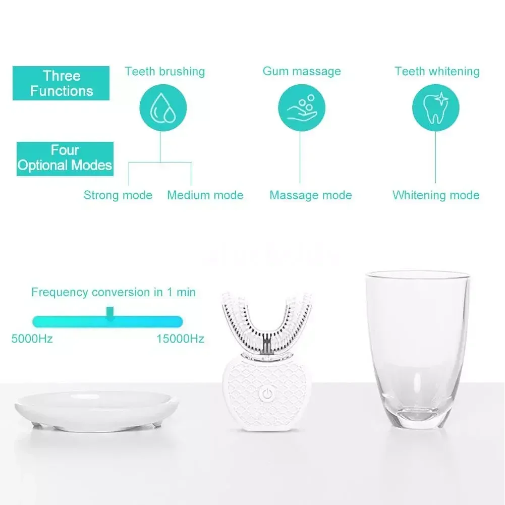 Ultrasonic Electric Toothbrush - مراجعة Teeth Whitening With Blue Light وسعره