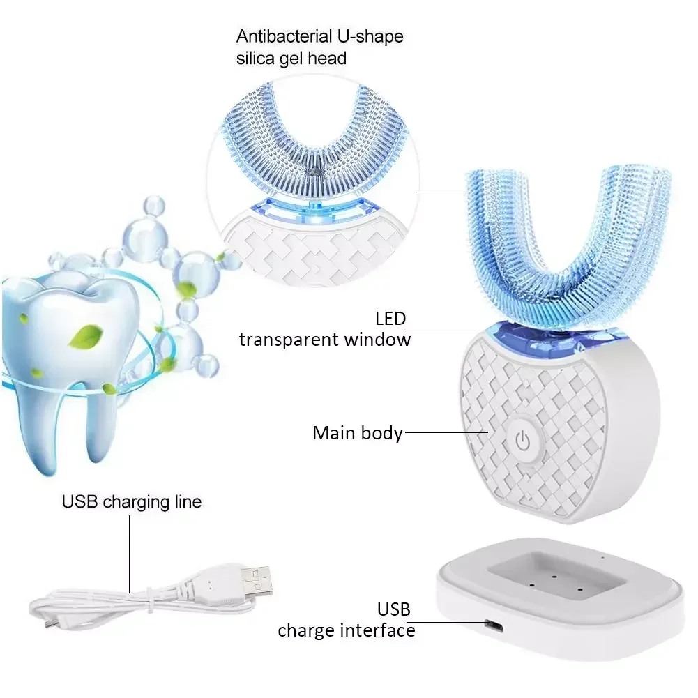 Ultrasonic Electric Toothbrush - مراجعة Teeth Whitening With Blue Light وسعره