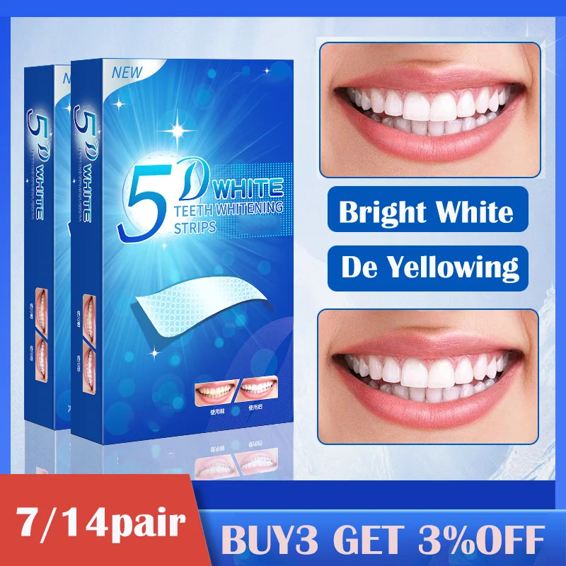 1/7/14pair Teeth Whitening Str - مراجعة Teeth Whitening Bleaching Kit وسعره