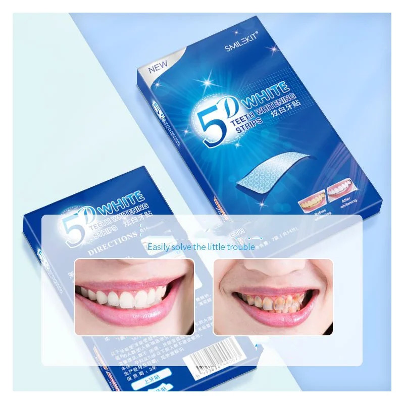 1/7/14pair Teeth Whitening Str - مراجعة Teeth Whitening Bleaching Kit وسعره