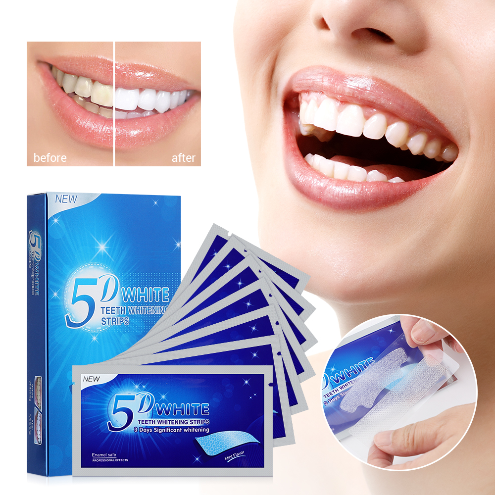 5D Teeth Whitening Strips Remo - مراجعة Teeth Whitening Bleaching Kit وسعره