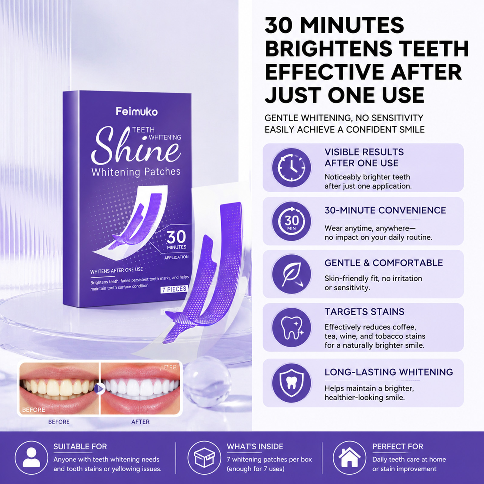 30Mins Teeth Whitening Strips  - مراجعة Teeth Whitening Toothpaste وسعره