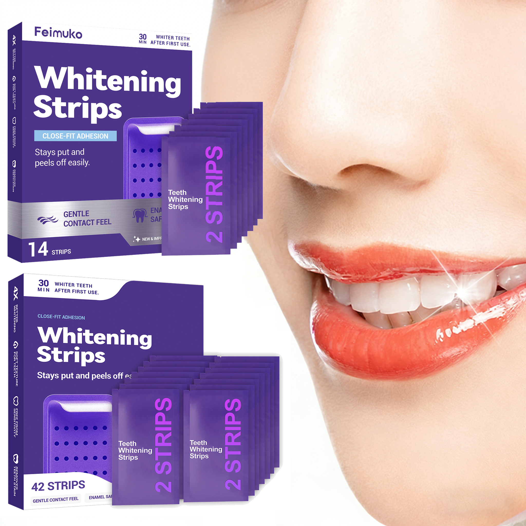 Purple Teeth Whitening Strips  - مراجعة Teeth Whitening Toothpaste وسعره