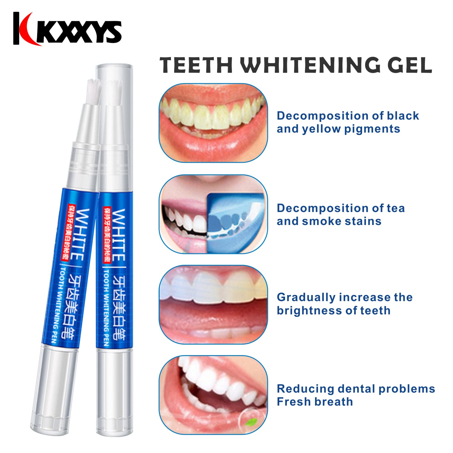 2pcs*3ml Popular White Teeth W - مراجعة Teeth Whitening Bleaching Kit وسعره