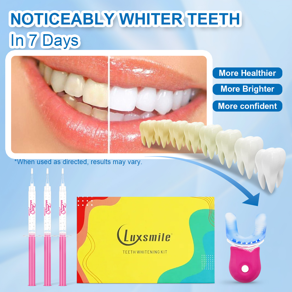 Teeth Whitening Kit with LED L - مراجعة Teeth Whitening Bleaching Kit وسعره