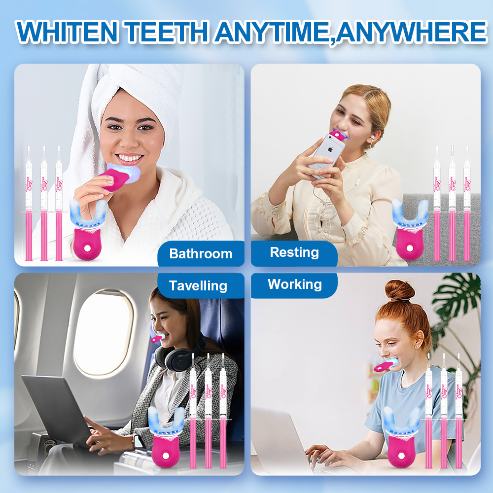 Teeth Whitening Kit with LED L - مراجعة Teeth Whitening Bleaching Kit وسعره