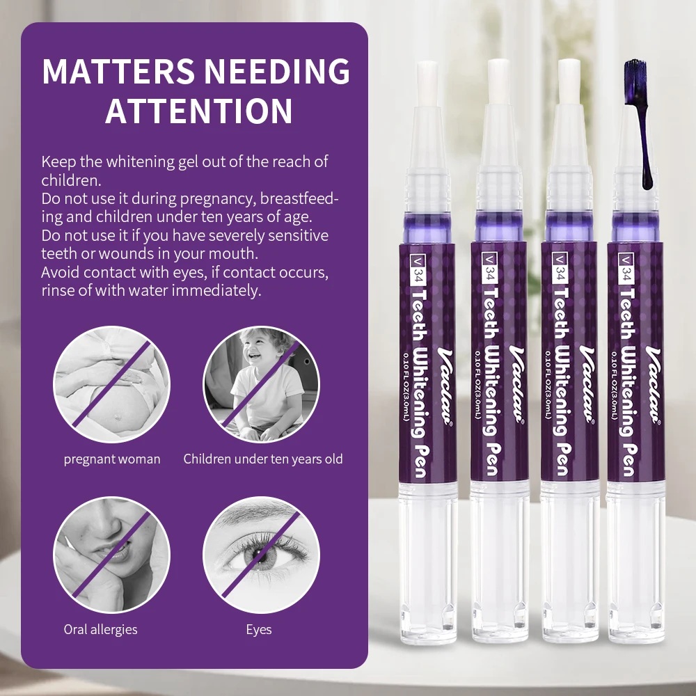 Vaclav V34 Purple teeth whiten - مراجعة Teeth Whitening Paste وسعره