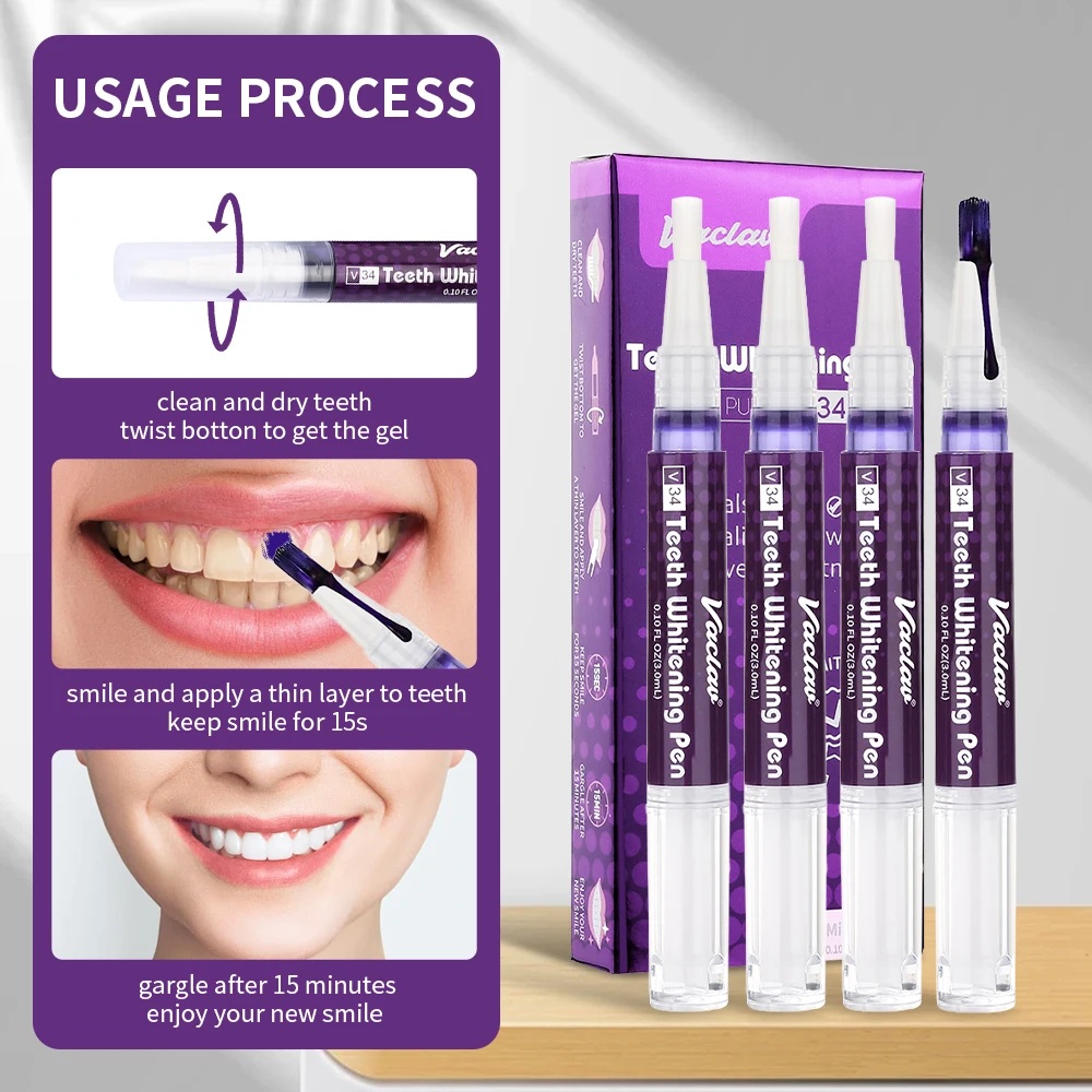 Vaclav V34 Purple teeth whiten - مراجعة Teeth Whitening Paste وسعره